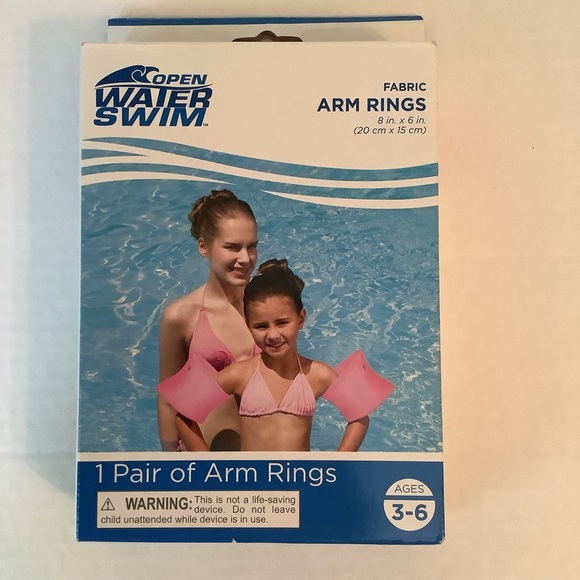Open Water Swim Kids Fabric Arm Rings Pink New Ages 3-6 - Picture 1 of 9